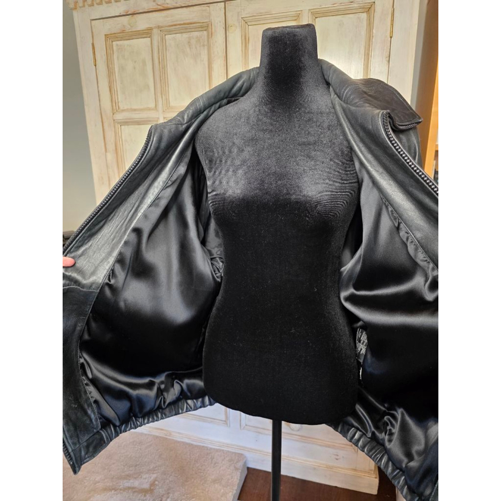 Men's Andrew Marc Black Leather Jacket - Picture 10 of 14